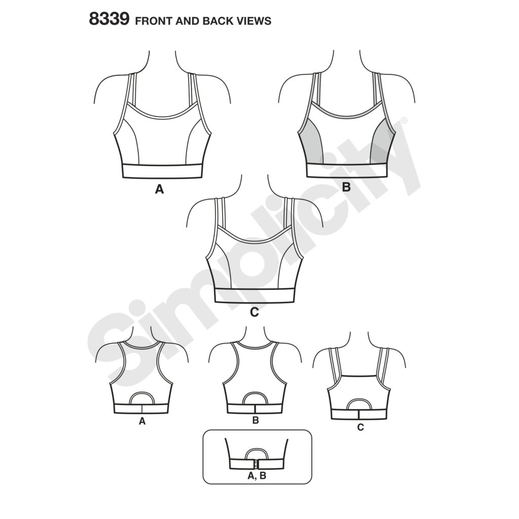 Review: Simplicity 8339 Misses' Knit Sports Bras – Upsewdaisy